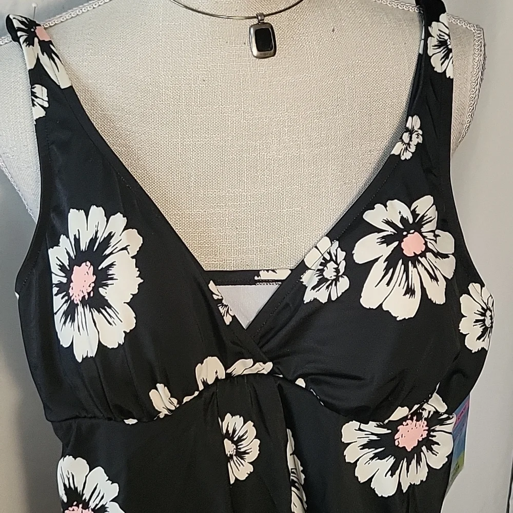 💥 NWT Swim Solutions Floral swim dress swimdress - Picture 4 of 9
